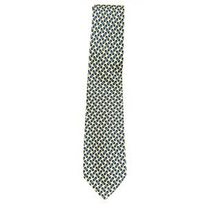 Polo Ralph Lauren 100% Silk Tie Geometric Pattern Yellow/Blue/Black